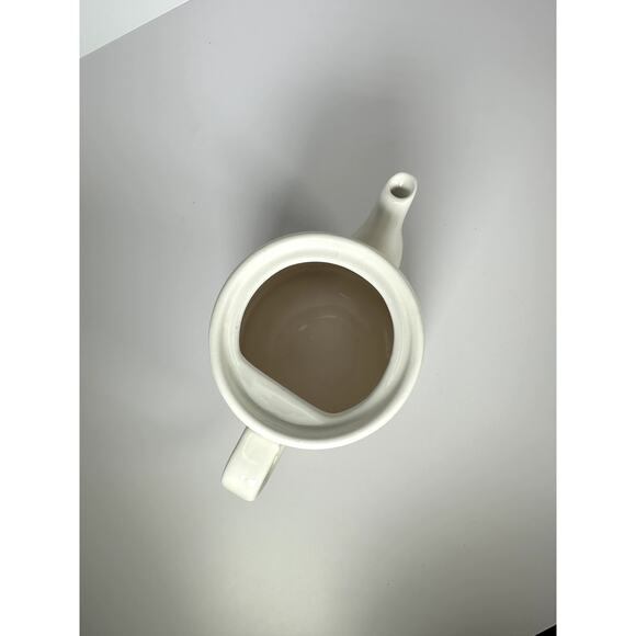 Rae Dunn by Magenta “TEA” Teapot 32 fl oz White Ceramic Black Lettering 7"x8" - Picture 3 of 5